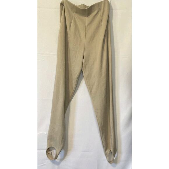 Milano Woman Sz Large Design Group Comfy Lounge Beige Tan Pants Elastic Waist - Picture 1 of 6